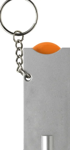 Brelok do kluczy, żeton do wózka na zakupy, lampka LED / Pomarańczowy V2452-07