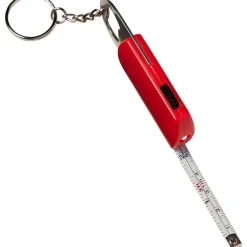 Brelok do kluczy, lampka LED, otwieracz do butelek, miara 1m / żółty V9458-08