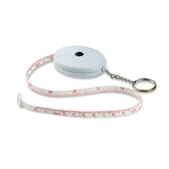 Brelok do kluczy, miara 1,5m / Biały V5615-02