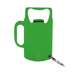 Brelok do kluczy, otwieracz do butelek z aluminium z recyklingu / Zielony VA701-06