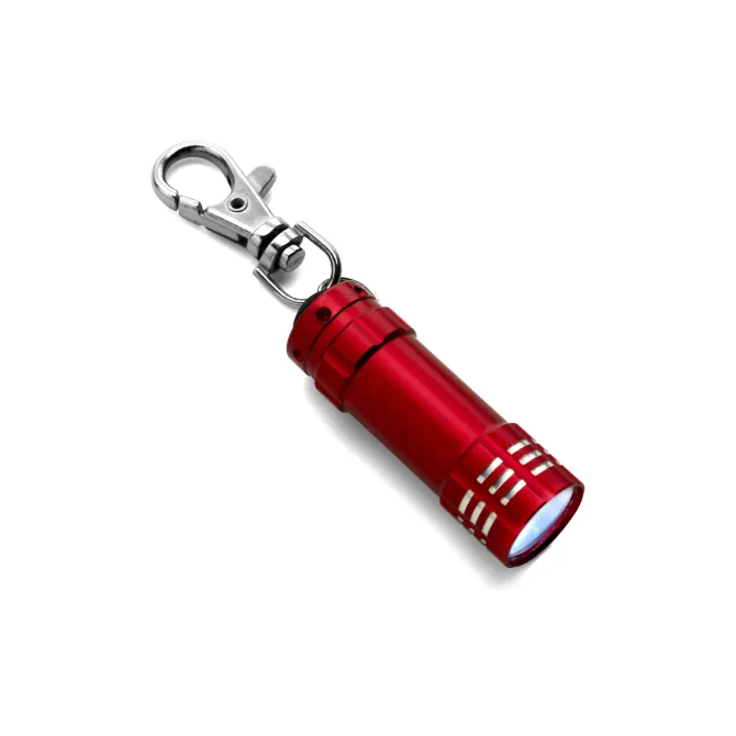 Brelok karabińczyk, lampka LED / Czerwony V4193-05/A