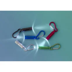 Brelok karabińczyk, lampka LED / Srebrny V7255-32