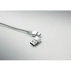 Brelok 3w1 kabel ładujący / Srebrny MO3150-14