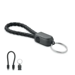 Brelok z kablem USB-C / Czarny MO2647-03
