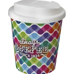Brite-Americano® Espresso 250 ml tumbler with spill-proof lid / Biały 21069803