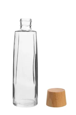 Butelka 750 ml szklana z bambusowym korkiem Vanilla Seazon / Przezroczysty F4912400AJ3