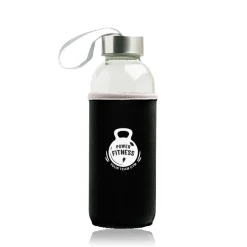 Butelka szklana 460 ml, metalowa nakrętka, neoprenowy pokrowiec / Neobottle / Royal blue IP37052564