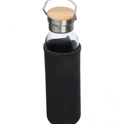 Butelka szklana z pokrowcem 600 ml RAMONA / Czarny 6318103