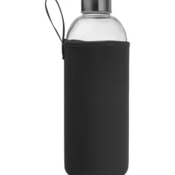 Butelka szklana z pokrowcem 1000 ml JESSICA / Czarny 6242703