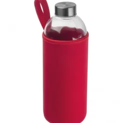 Butelka szklana z pokrowcem 1000 ml JESSICA / Czerwony 6242705
