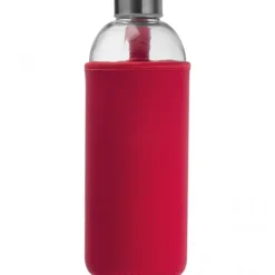 Butelka szklana z pokrowcem 1000 ml JESSICA / Czerwony 6242705