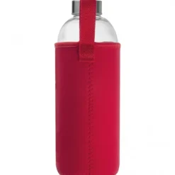 Butelka szklana z pokrowcem 1000 ml JESSICA / Czerwony 6242705
