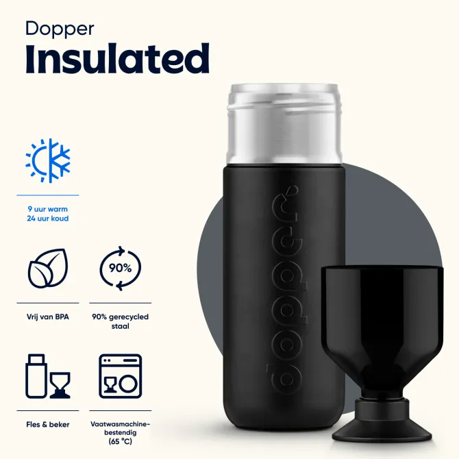 Butelka termiczna - Dopper Insulated 1L / Czarny DOD5654