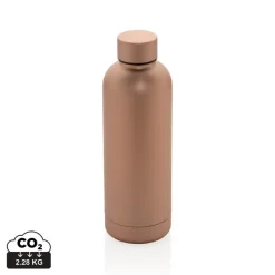 Butelka termiczna 500 ml, stal nierdzewna z recyklingu / Brązowy P435.709