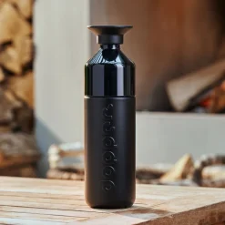 Butelka termiczna ze słomką Dopper Insulated (580 ml) - Blazing Black x Flip Straw - Black / Czarny DOB2035