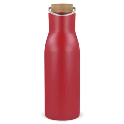 Butelka termiczna z pokrywą bambusową 500ml / Ciemnoczerwony LT98900-N0020