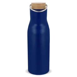 Butelka termiczna z pokrywą bambusową 500ml / Ciemnoniebieski LT98900-N0010