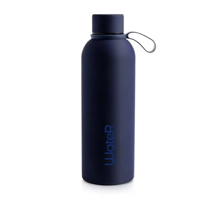 Butelka termosowa o pojemności 500 ml z gumowym wykończeniem / Thermal / Royal blue IP37072264