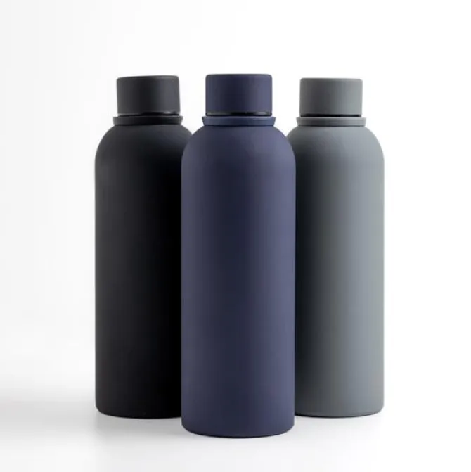 Butelka termosowa o pojemności 500 ml z gumowym wykończeniem / Thermal / Light Grey IP37072295