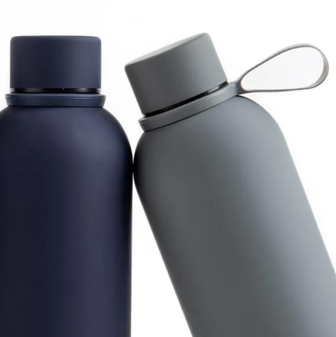 Butelka termosowa o pojemności 500 ml z gumowym wykończeniem / Thermal / Light Grey IP37072295