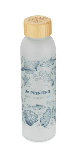 Butelka z recyklingowanego szkła NILLO 500 ml / Biały 16259-01