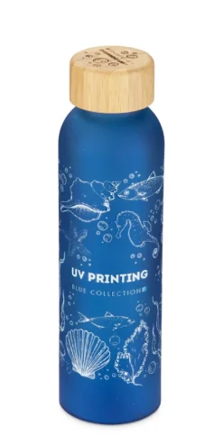 Butelka z recyklingowanego szkła NILLO 500 ml / Niebieski 16259-03