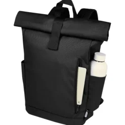 Byron plecak na laptopa 15,6 cala z tworzywa RPET z certyfikatem GRS z zawijanym zamknięciem, 18 l / Oatmeal 12065907