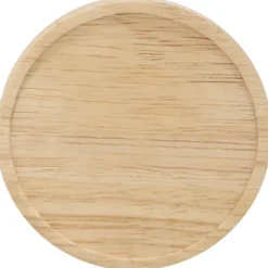 Ceramiczny kubek Hearth z drewnianym wiekiem/spodeczkiem / Czarny 10046602