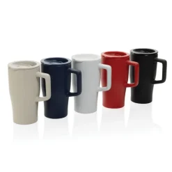 Ceramiczny kubek podrożny 490 ml / Granatowy P437.2225