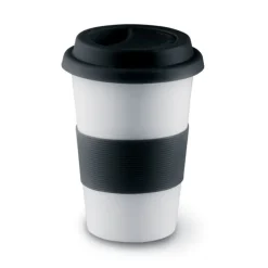 Ceramiczny kubek z przykrywką / Czarny MO7683-03