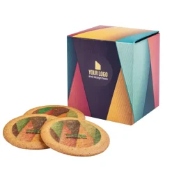 Ciastka reklamowe Logo Cookie Box 6 sztuk / Wielokolorwy S0355