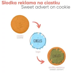 Ciastko reklamowe logo cookie karnet / Wielokolorwy S0523
