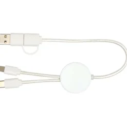Citala kabel do synchronizacji danych i szybkiego ładowania 5 w 1 27 W o długości 30 cm z tworzyw sztucznych pochodzących z recyklingu / Biały 12442701