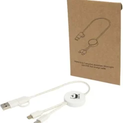 Citala kabel do synchronizacji danych i szybkiego ładowania 5 w 1 27 W o długości 30 cm z tworzyw sztucznych pochodzących z recyklingu / Biały 12442701