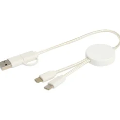 Citala kabel do synchronizacji danych i szybkiego ładowania 5 w 1 27 W o długości 30 cm z tworzyw sztucznych pochodzących z recyklingu / Biały 12442701