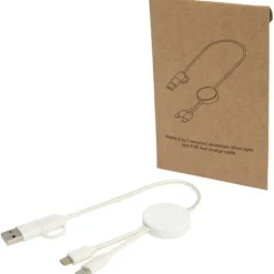 Citala kabel do synchronizacji danych i szybkiego ładowania 5 w 1 27 W o długości 30 cm z tworzyw sztucznych pochodzących z recyklingu / Biały 12442701