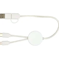 Citala kabel do synchronizacji danych i szybkiego ładowania 5 w 1 27 W o długości 30 cm z tworzyw sztucznych pochodzących z recyklingu / Biały 12442701