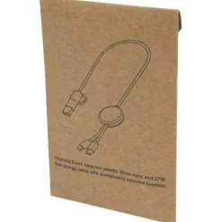 Citala kabel do synchronizacji danych i szybkiego ładowania 5 w 1 27 W o długości 30 cm z tworzyw sztucznych pochodzących z recyklingu / Hale Blue 12442755