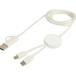 Citala kabel do synchronizacji danych i szybkiego ładowania 5 w 1 27 W o długości 150 cm z tworzyw sztucznych pochodzących z recyklingu / Biały 12442801