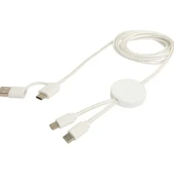 Citala kabel do synchronizacji danych i szybkiego ładowania 5 w 1 27 W o długości 150 cm z tworzyw sztucznych pochodzących z recyklingu / Biały 12442801