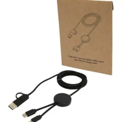 Citala kabel do synchronizacji danych i szybkiego ładowania 5 w 1 27 W o długości 150 cm z tworzyw sztucznych pochodzących z recyklingu / Czarny 12442890