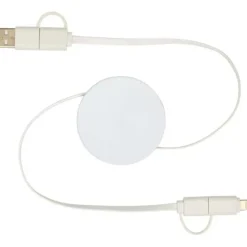 Citala zwijany kabel do synchronizacji danych i szybkiego ładowania 5 w 1 40 W o długości 90 cm z tworzyw sztucznych pochodzących z recyklingu / Czarny 12443090
