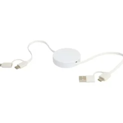 Citala zwijany kabel do synchronizacji danych i szybkiego ładowania 5 w 1 40 W o długości 90 cm z tworzyw sztucznych pochodzących z recyklingu / Czarny 12443090