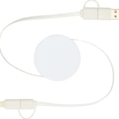 Citala zwijany kabel do synchronizacji danych i szybkiego ładowania 5 w 1 40 W o długości 90 cm z tworzyw sztucznych pochodzących z recyklingu / Czarny 12443090
