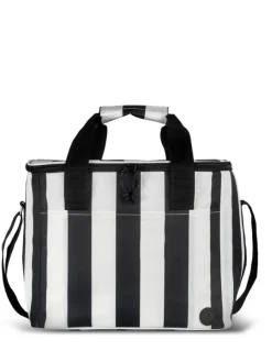 CITY TORBA TERMICZNA STRIPE rPET DUŻA, CZARNO-BIAŁY / Czarno-Biały 5018597-