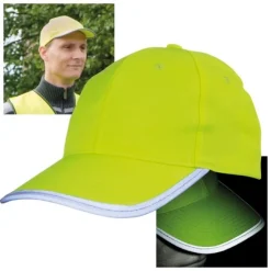 Czapka z daszkiem odblaskowa 6 paneli CHICAGO / żółty 339708