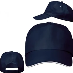 Czapka z daszkiem 5 paneli ARLINGTON / Granatowy 060744