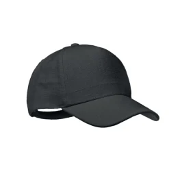 Czapka z daszkiem z konopi / Czarny MO6176-03