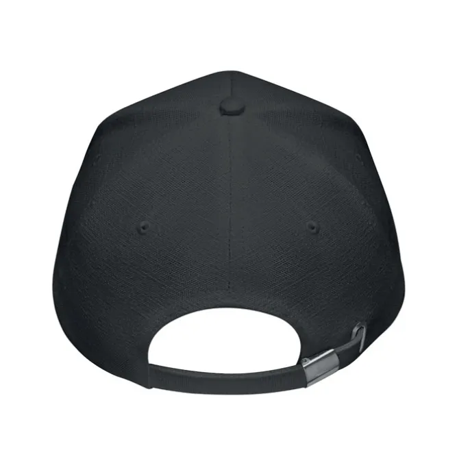 Czapka z daszkiem z konopi / Czarny MO6176-03