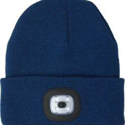 Czapka zimowa ze światłem COB / Granatowy V7184-04